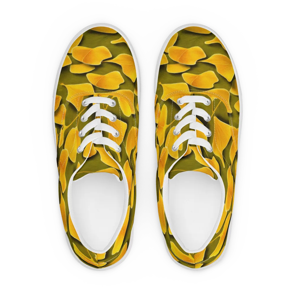 Autumn Relic on Men's Lace-Up Canvas Shoes — Front