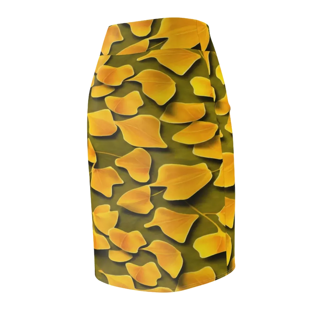 Autumn Relic on Pencil Skirt — Back Side