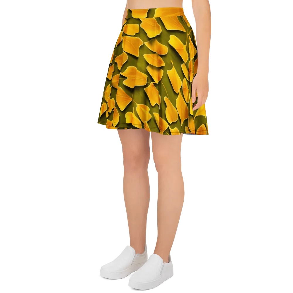 Autumn Relic on Skater Skirt — Left