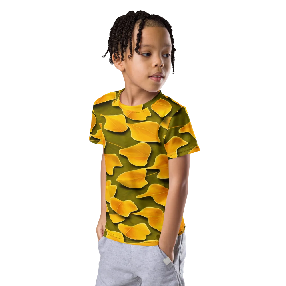 Autumn Relic on Kids Crew Neck T-Shirt — Left Front