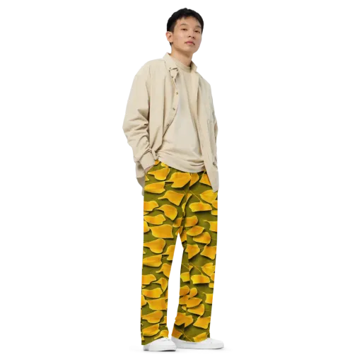 Autumn Relic on a Wide-Leg Pants