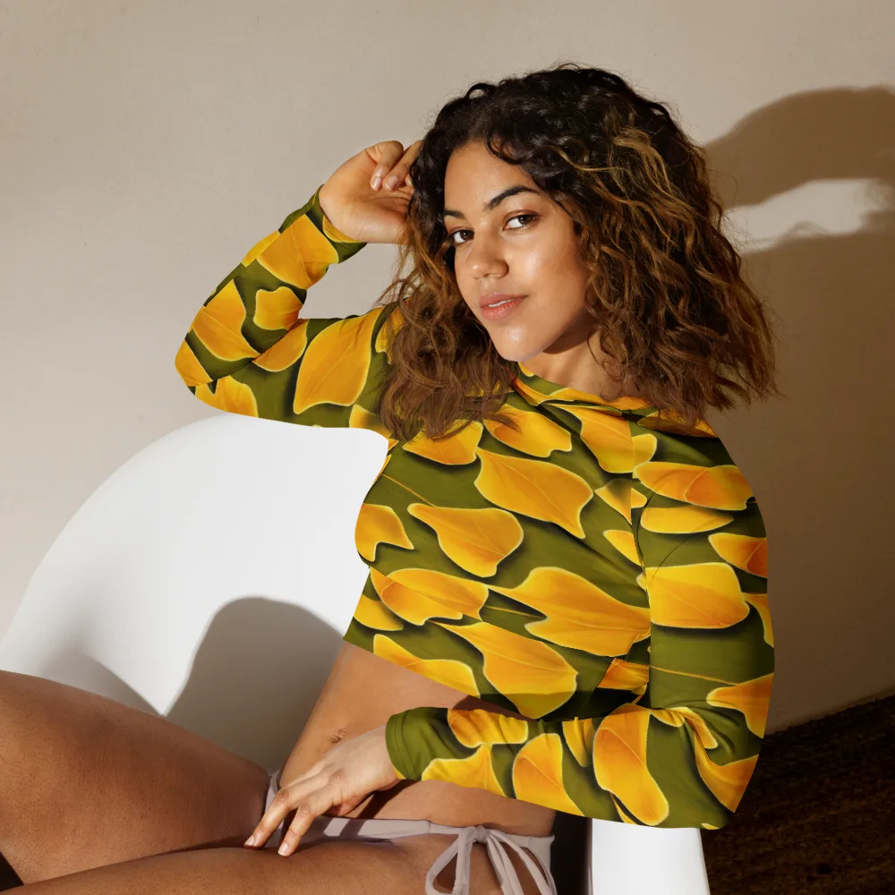 Autumn Relic on Long Sleeve Crop Top — Left Front