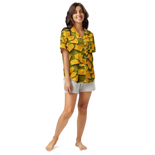 Autumn Relic on a Women's Short Sleeve Pajama Top