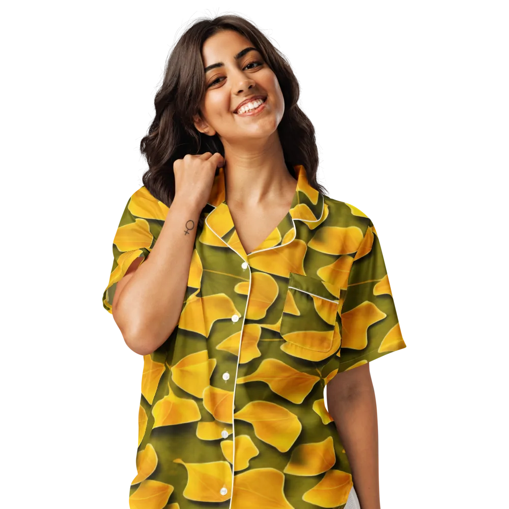 Autumn Relic on Women's Short Sleeve Pajama Top — Front
