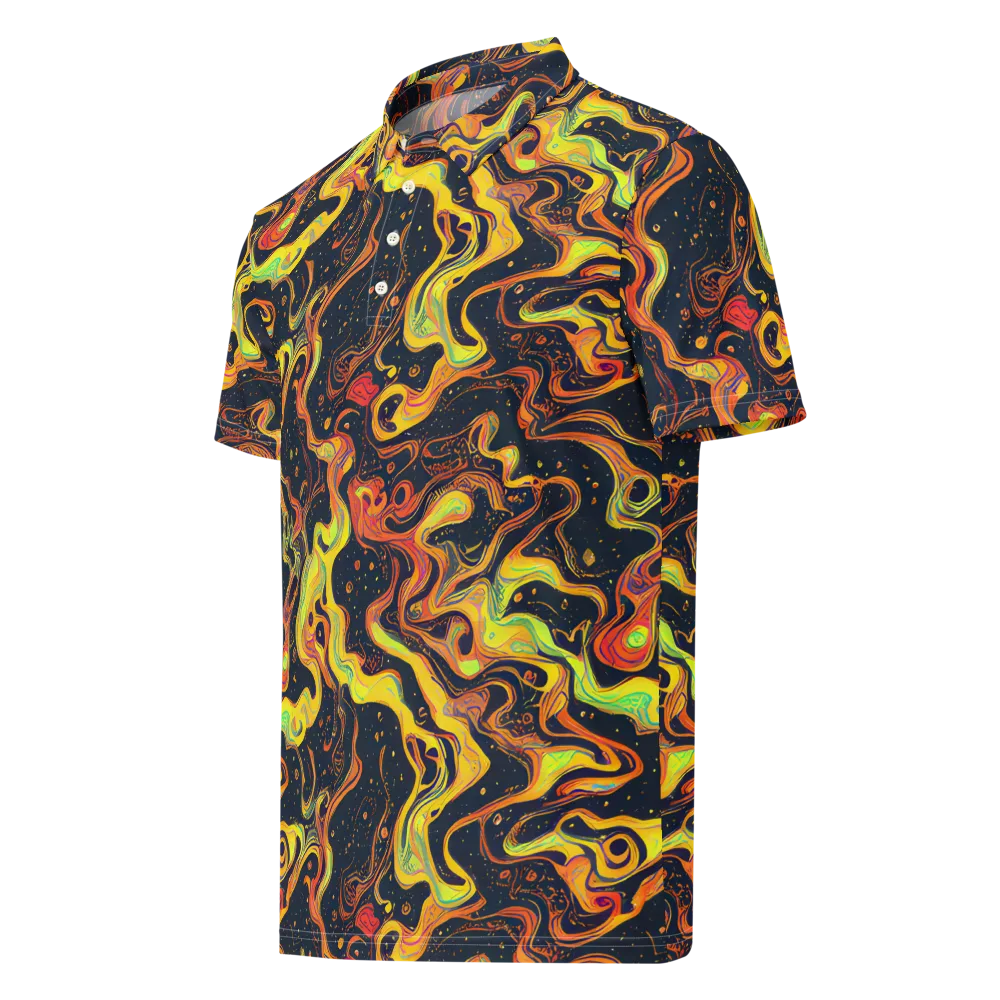 Afterdark Swirl on Men's Slim Fit Polo Shirt — Left Front