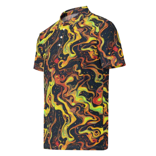 Afterdark Swirl on a Men's Slim Fit Polo Shirt