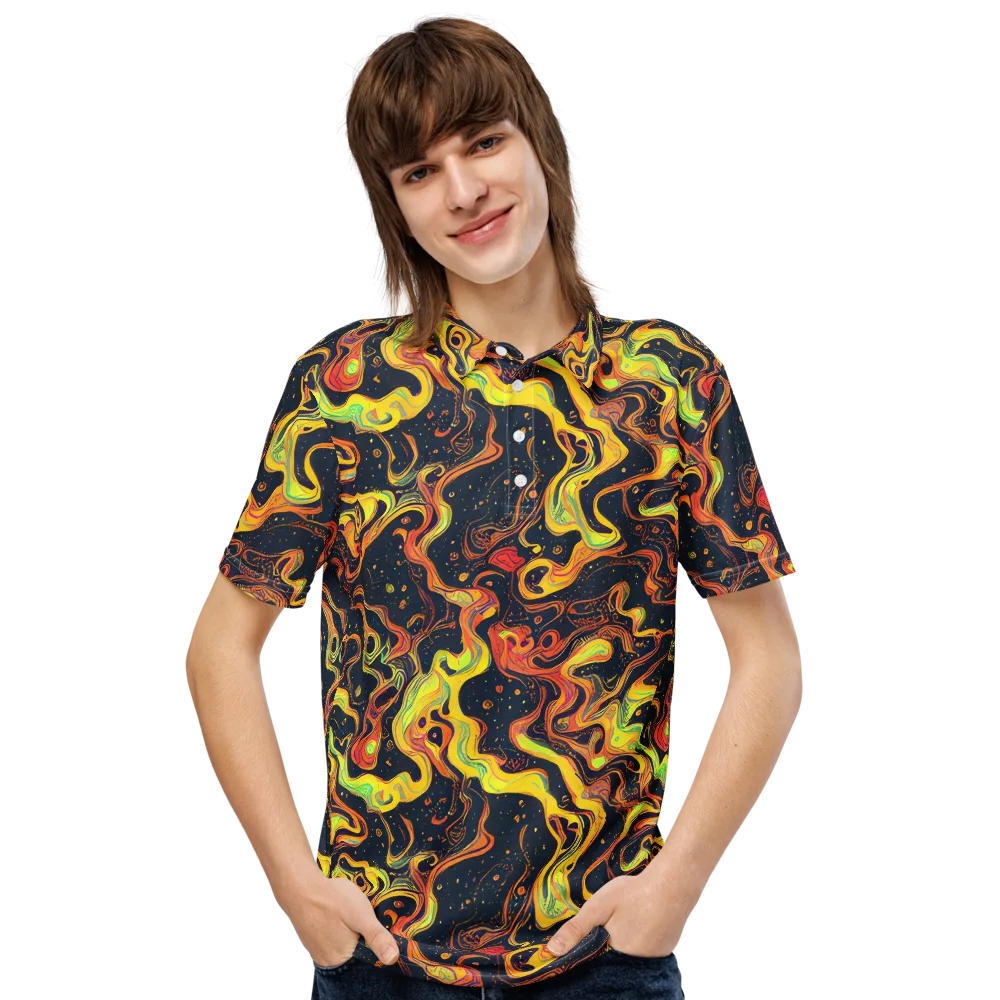Afterdark Swirl on Men's Slim Fit Polo Shirt — Front