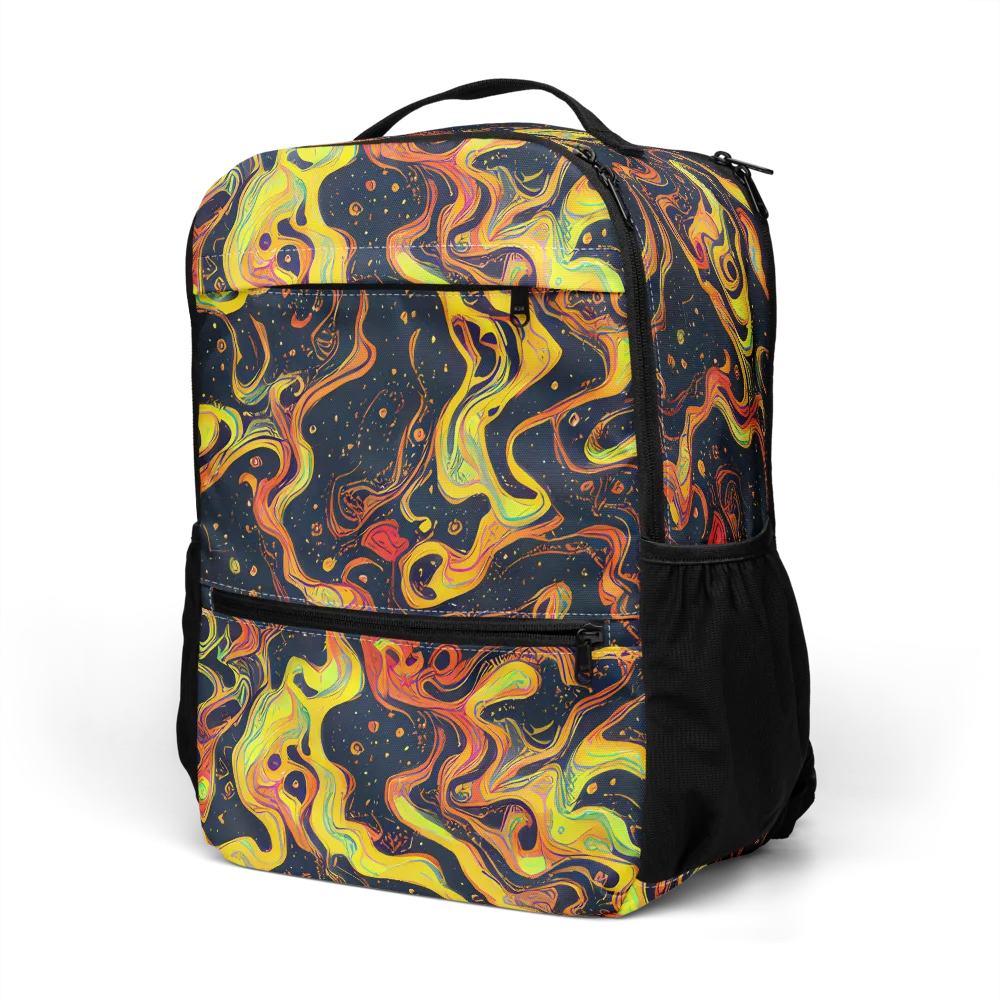 Afterdark Swirl on Utility Backpack — Left Front