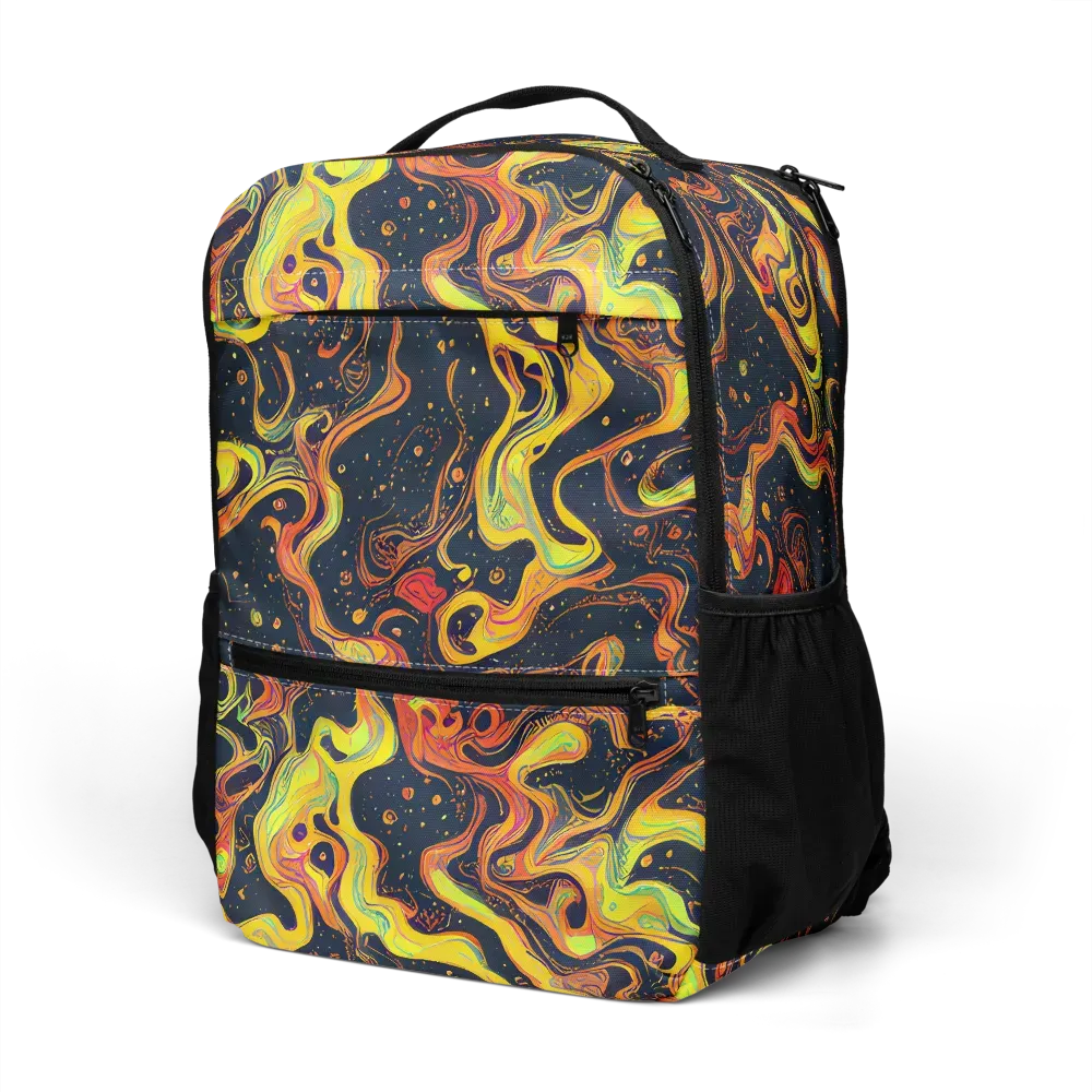 Afterdark Swirl on Utility Backpack — Left Front