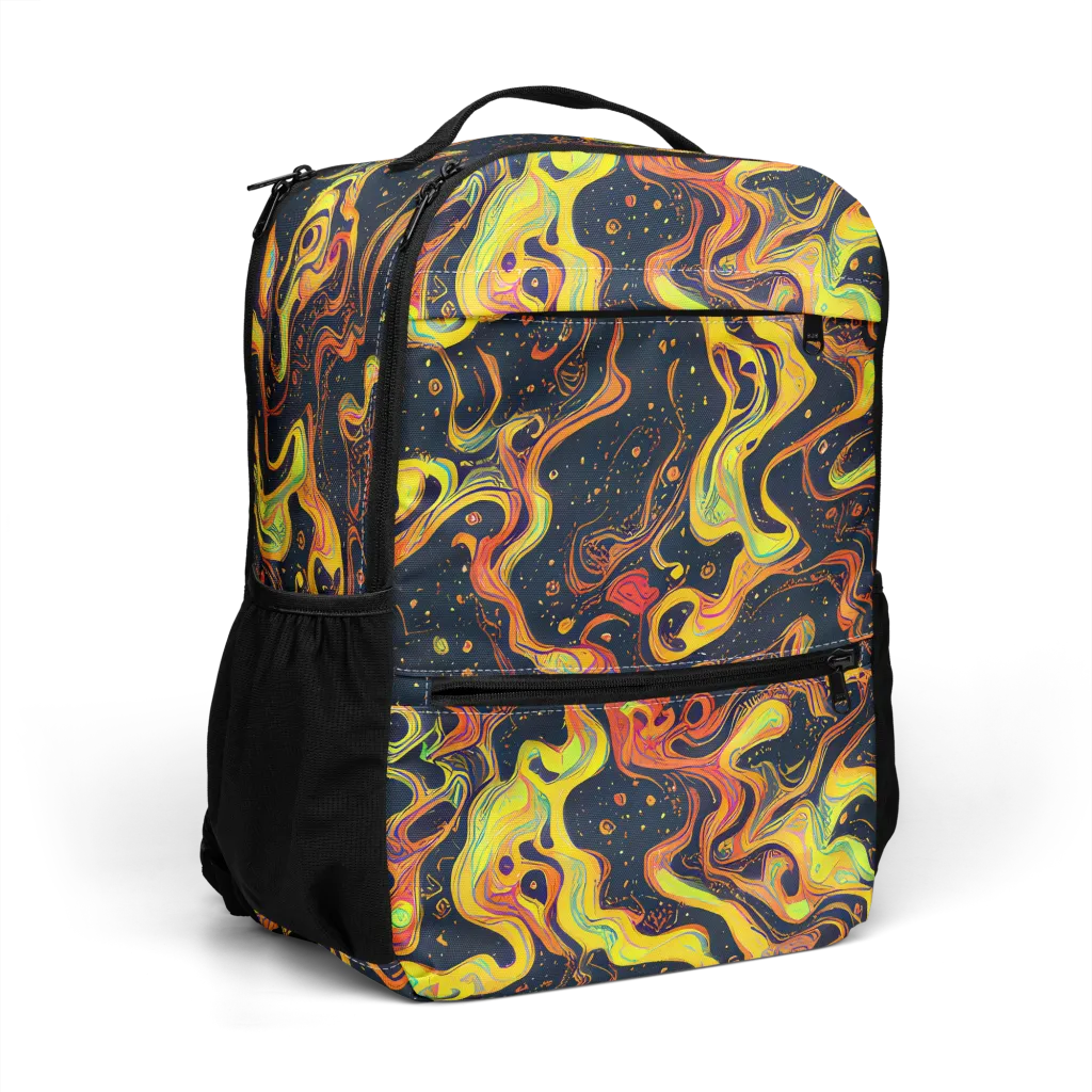 Afterdark Swirl on Utility Backpack — Right Front