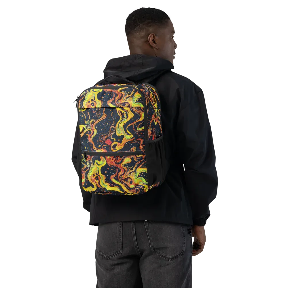 Afterdark Swirl on Utility Backpack — Back