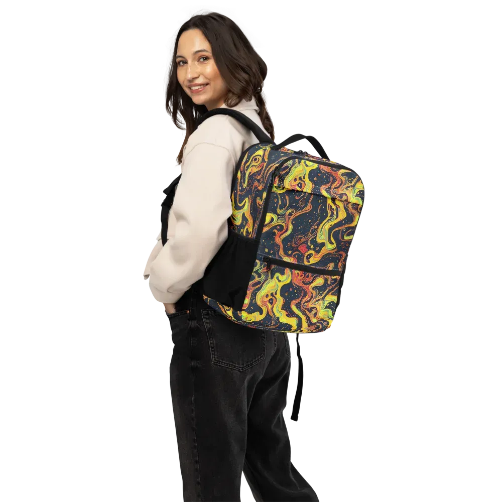 Afterdark Swirl on Utility Backpack — Back