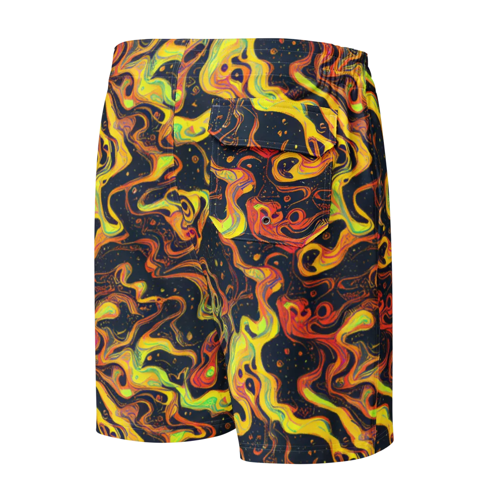 Afterdark Swirl on Men's Board Shorts — Back