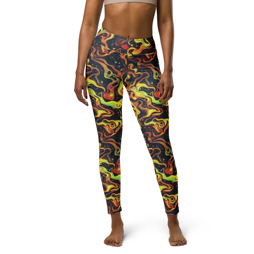 Afterdark Swirl on Yoga Leggings — Front