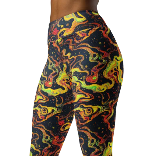 Afterdark Swirl on a Yoga Leggings