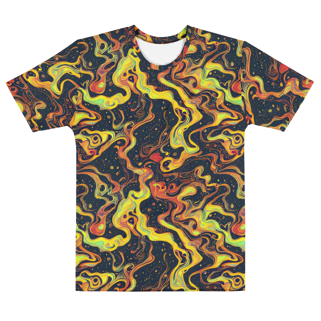 Afterdark Swirl on Men's Cotton Crew Neck T-Shirt — Front