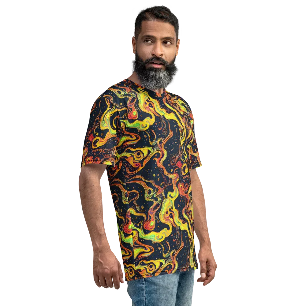 Afterdark Swirl on Men's Crew Neck T-Shirt — Right