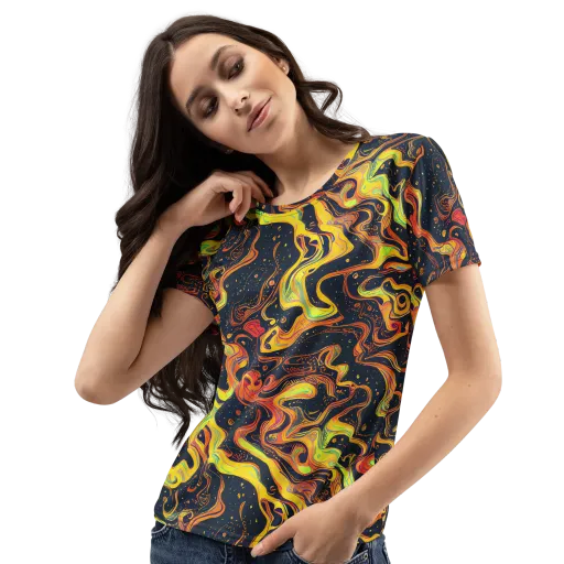Afterdark Swirl on a Women's Crew Neck T-Shirt