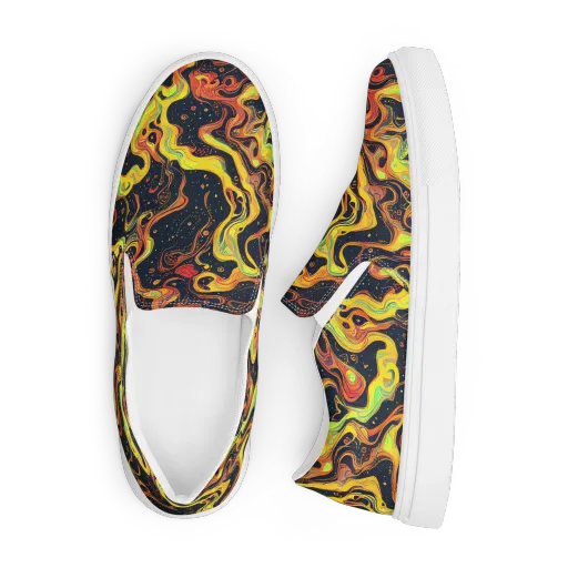 Afterdark Swirl on a Men's Slip-On Canvas Shoes