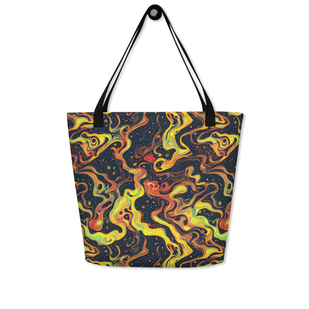 Afterdark Swirl on Large Tote Bag W/ Pocket — Front