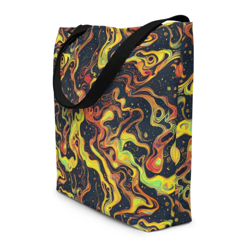 Afterdark Swirl on a Large Tote Bag W/ Pocket