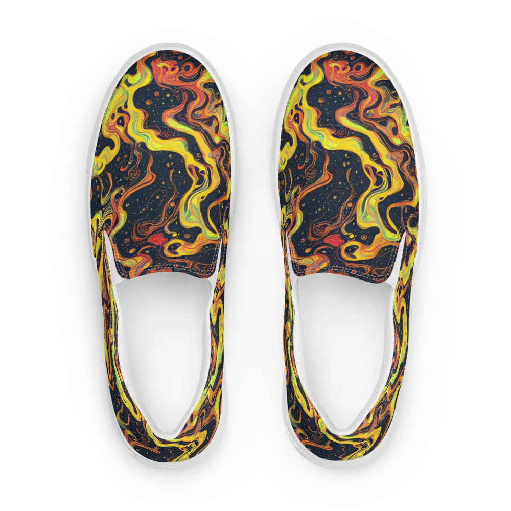 Afterdark Swirl on Women's Slip-On Canvas Shoes — Front