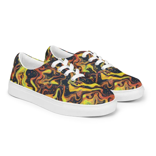 Afterdark Swirl on a Men's Lace-Up Canvas Shoes