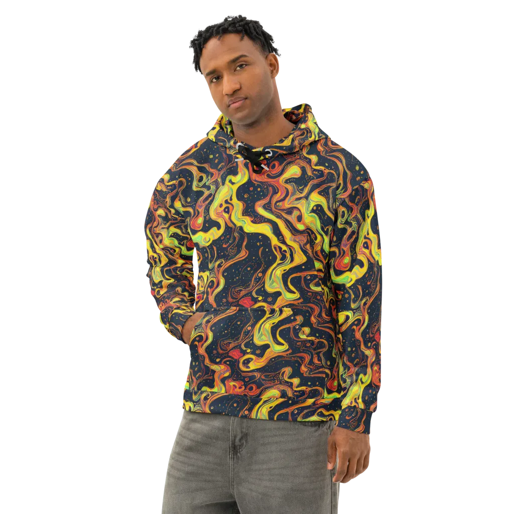 Afterdark Swirl on Cotton Hoodie — Left Front