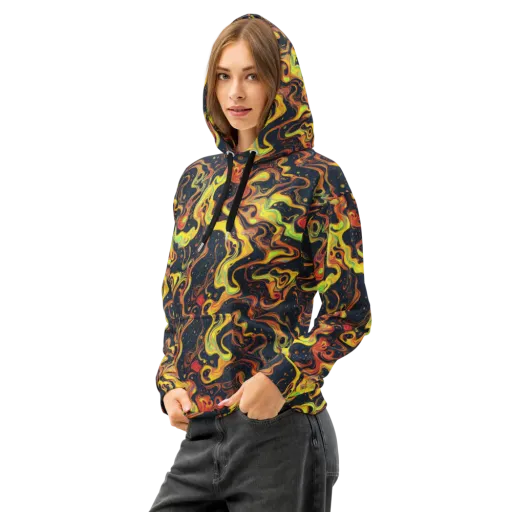 Afterdark Swirl on a Cotton Hoodie