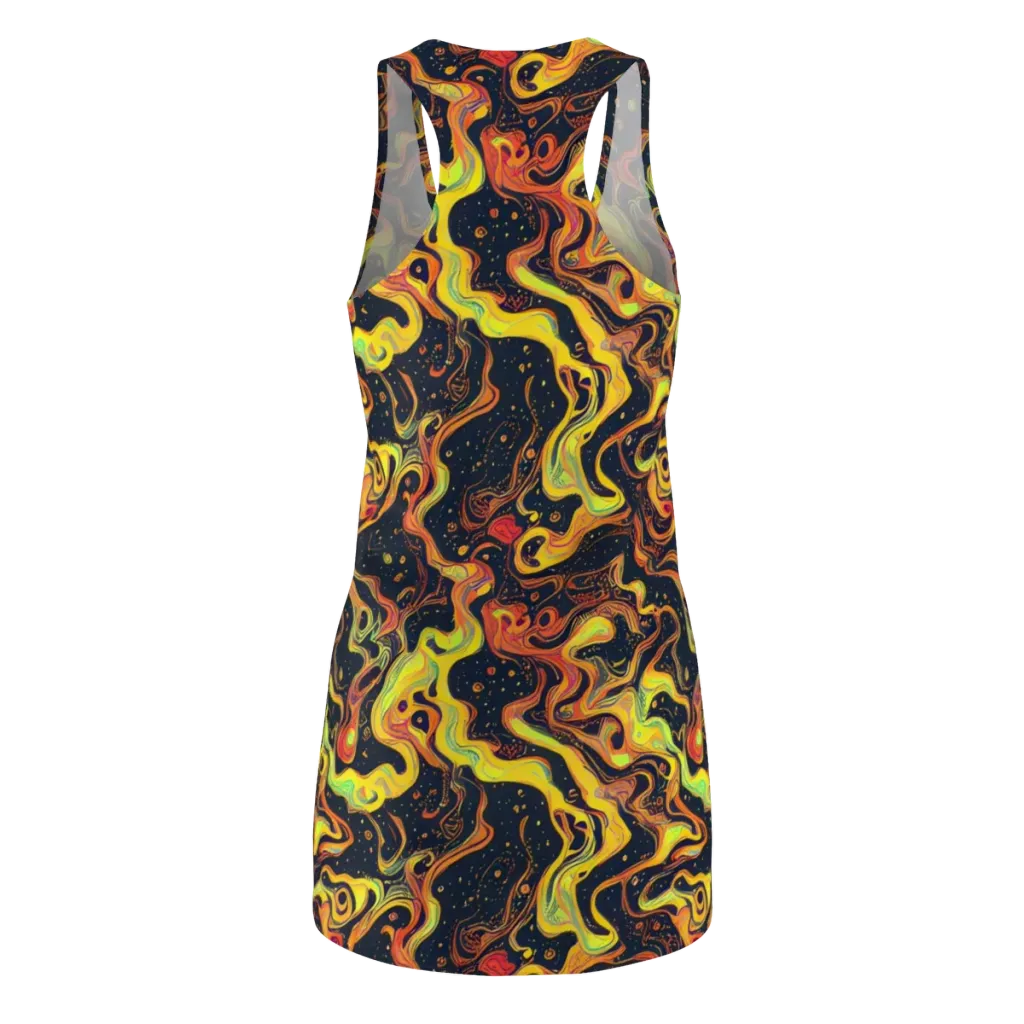 Afterdark Swirl on Racerback Dress — Back