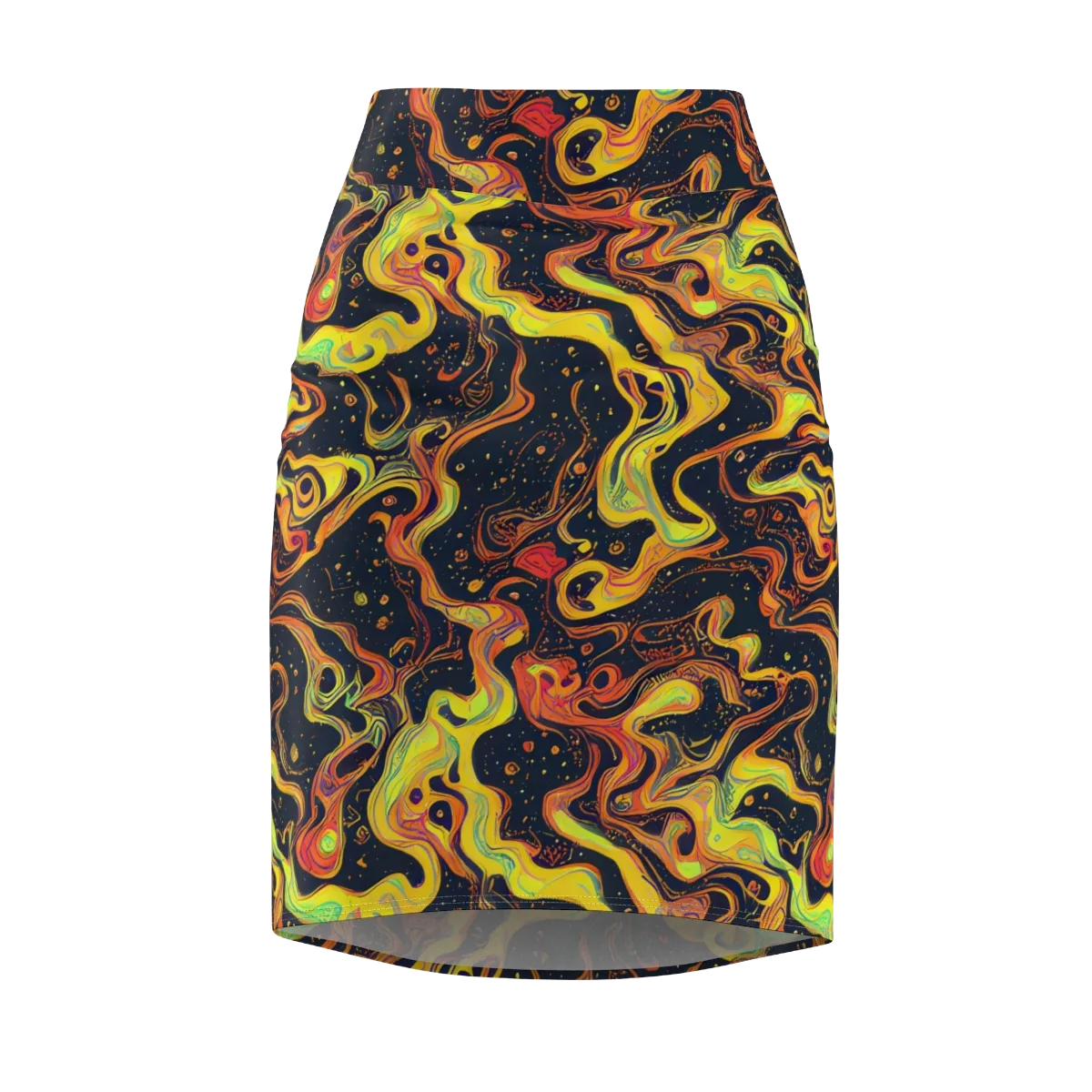 Afterdark Swirl on Pencil Skirt — Front