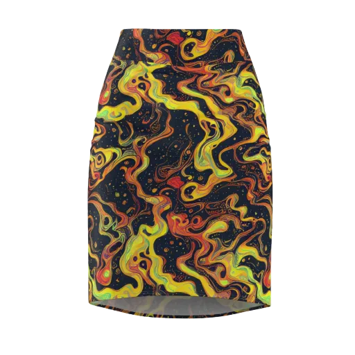 Afterdark Swirl on a Pencil Skirt