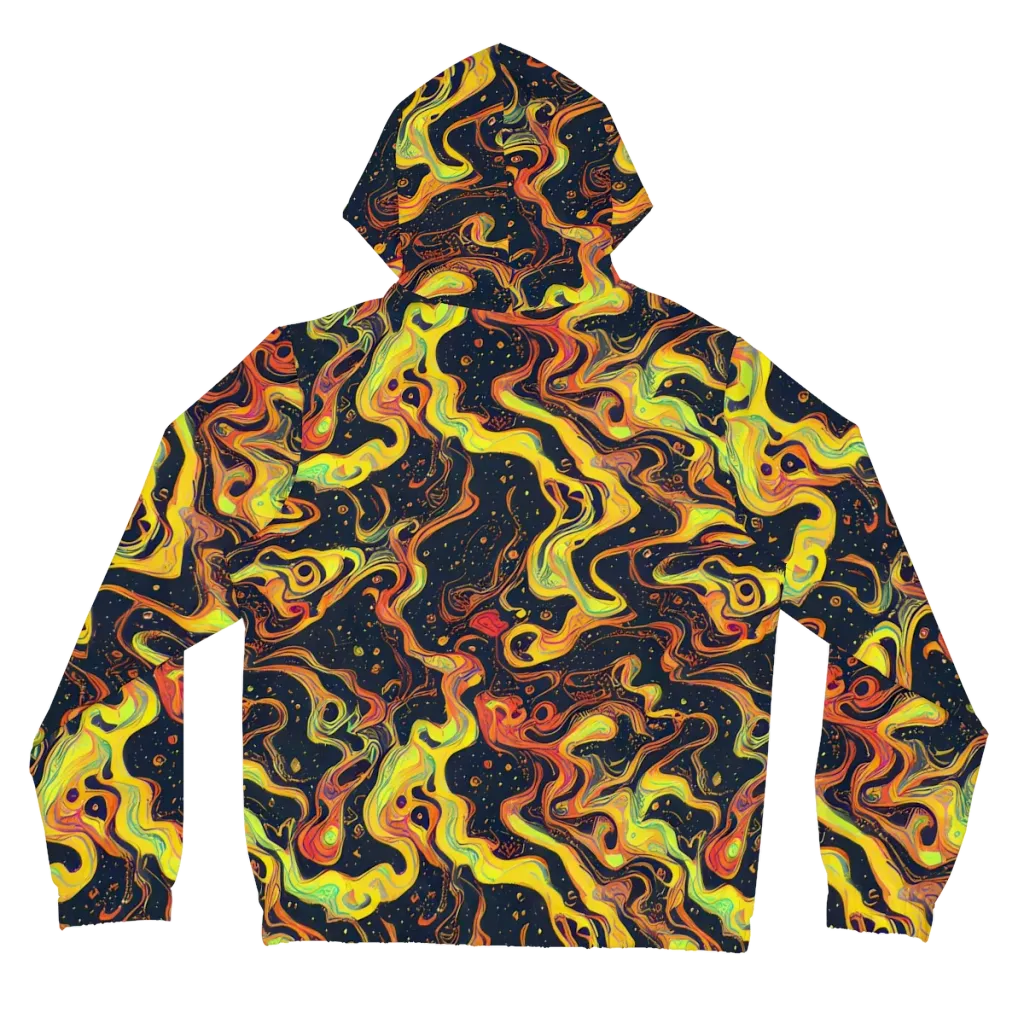 Afterdark Swirl on Women's Full-Zip Hoodie — Back