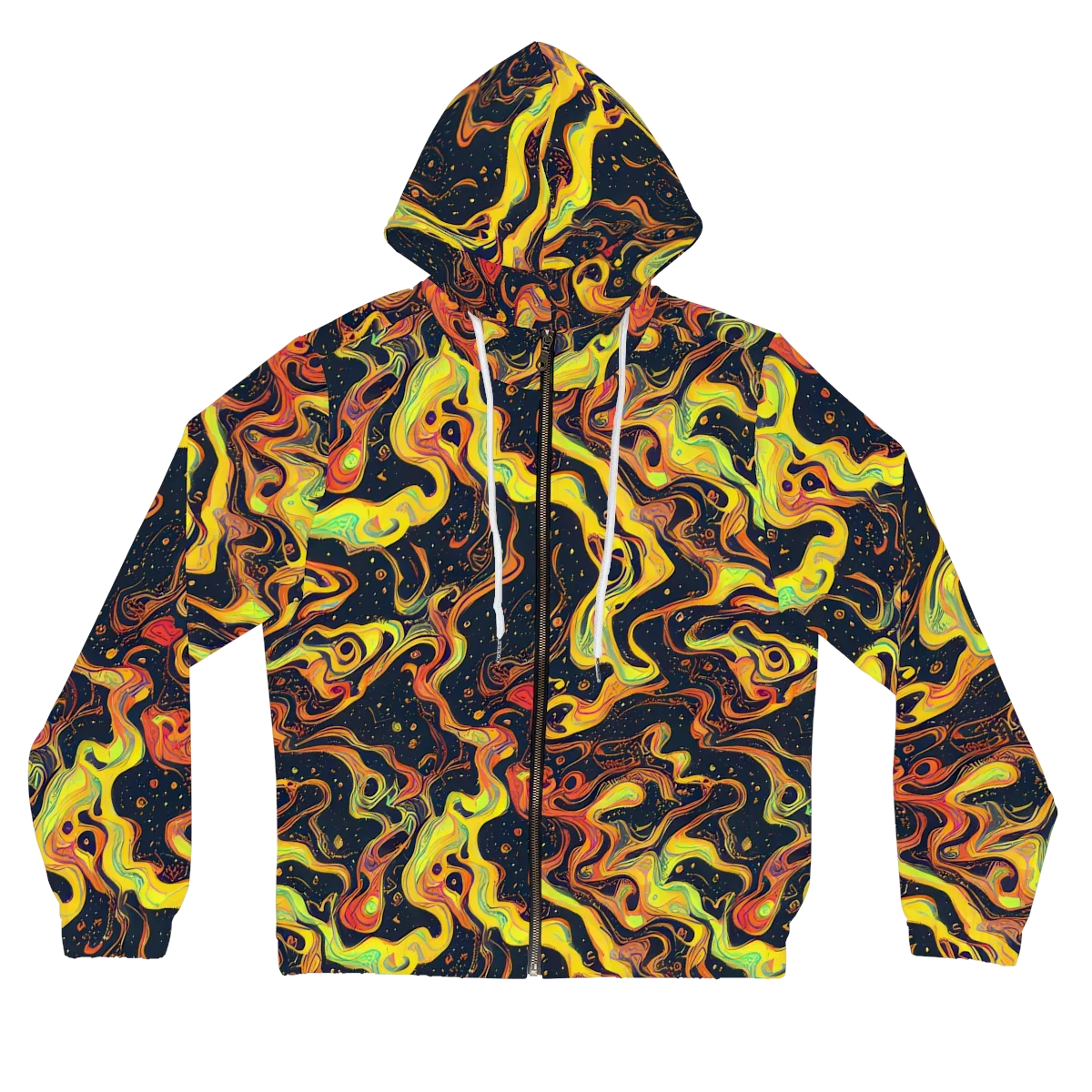 Afterdark Swirl on Women's Full-Zip Hoodie — Front
