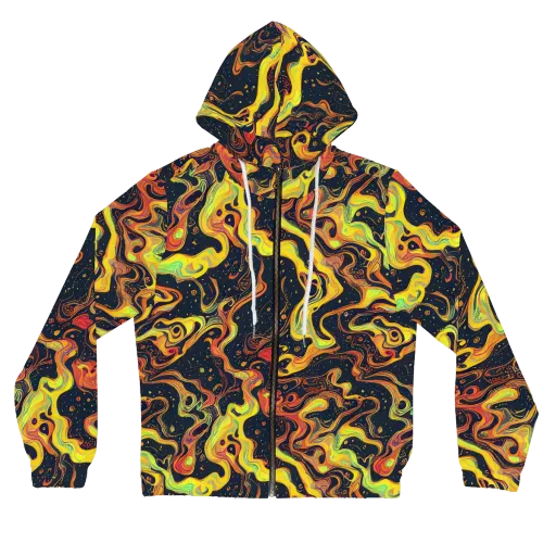 Afterdark Swirl on a Women's Full-Zip Hoodie