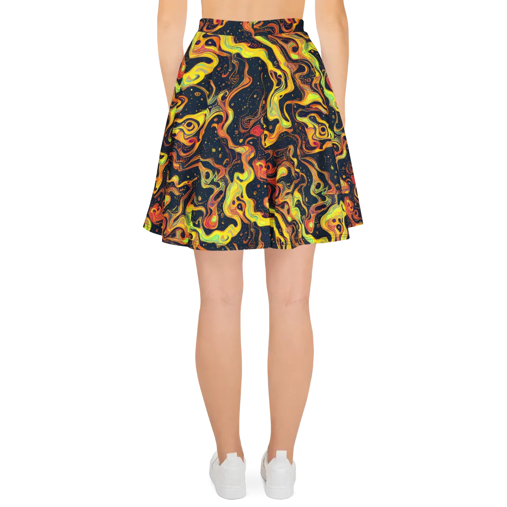 Afterdark Swirl on Skater Skirt — Back