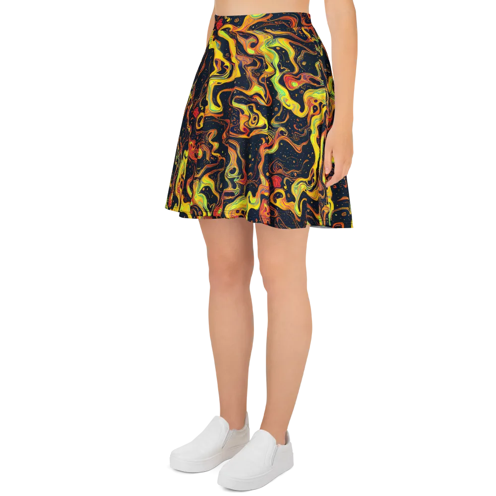 Afterdark Swirl on Skater Skirt — Left