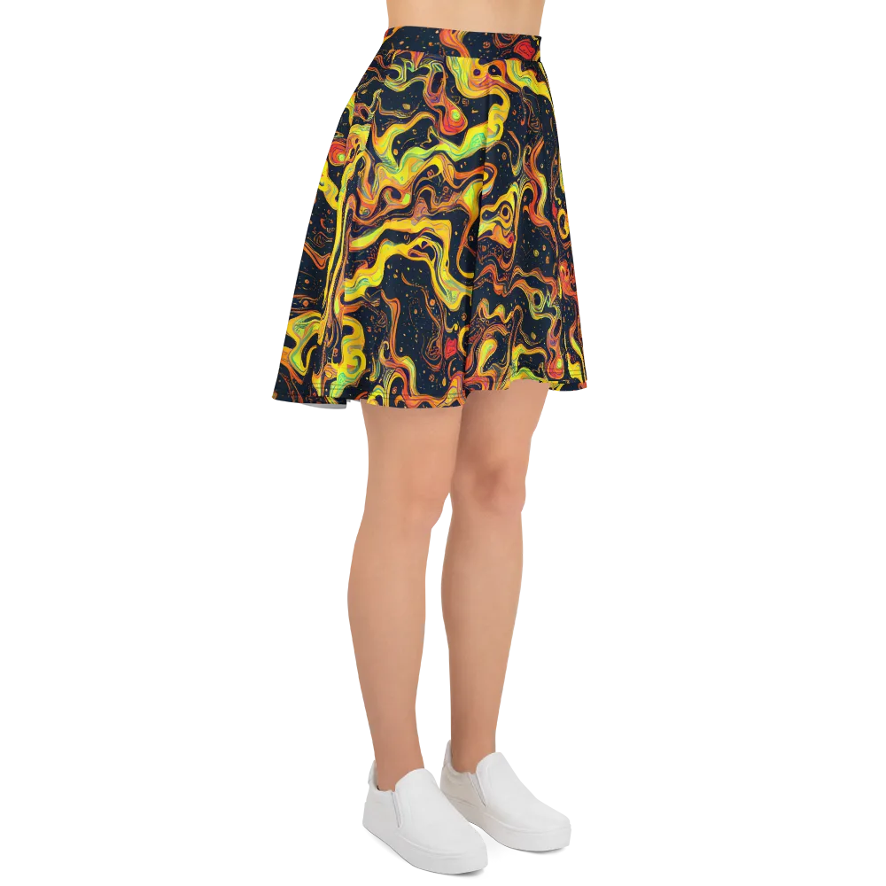 Afterdark Swirl on Skater Skirt — Right