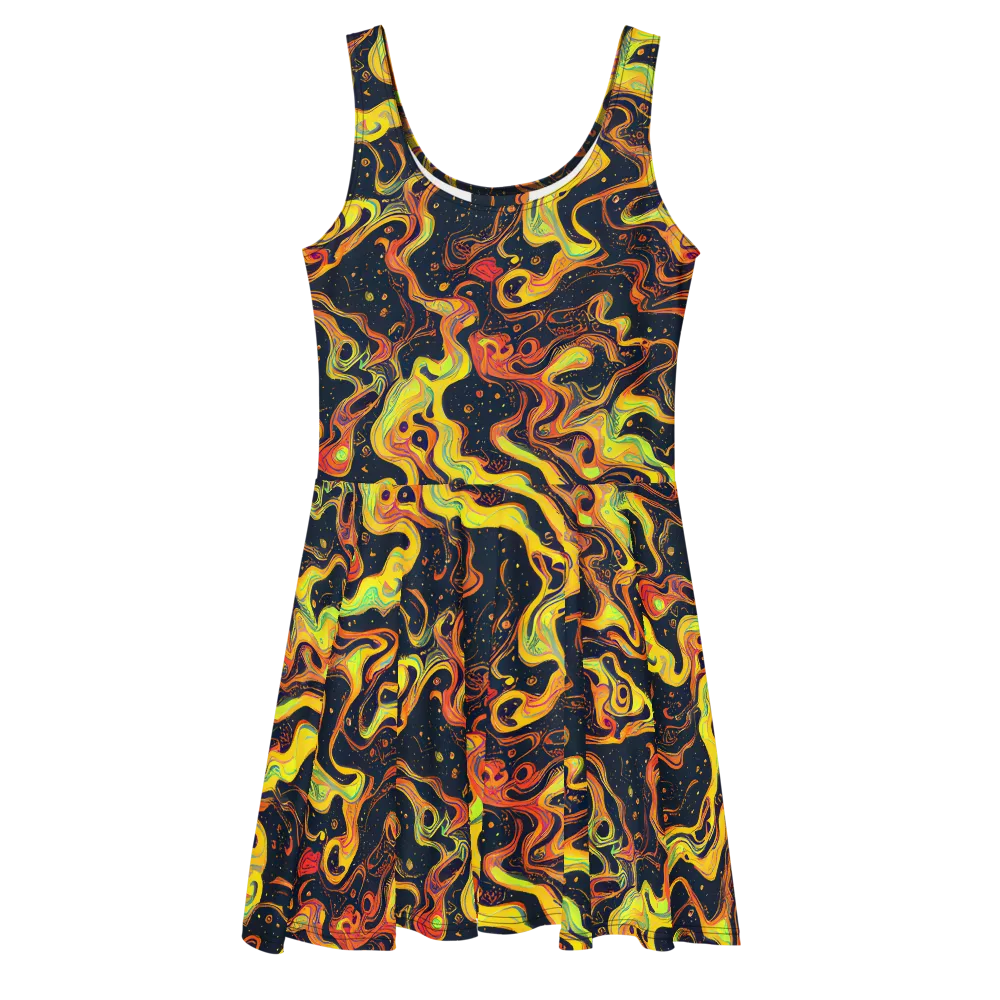Afterdark Swirl on Skater Dress — Front