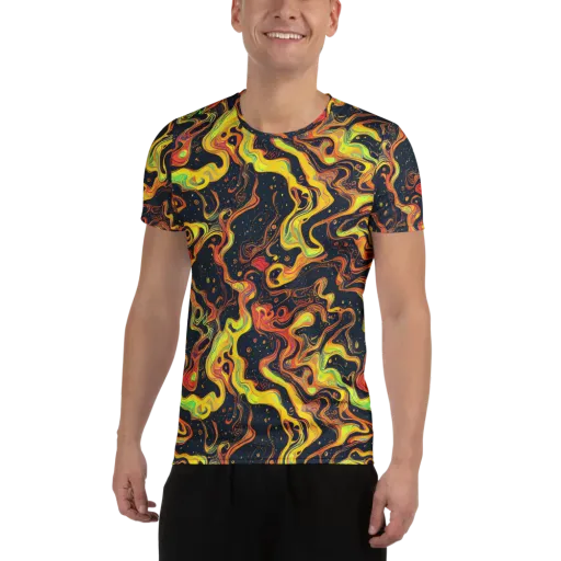 Afterdark Swirl on a Men's Athletic T-Shirt