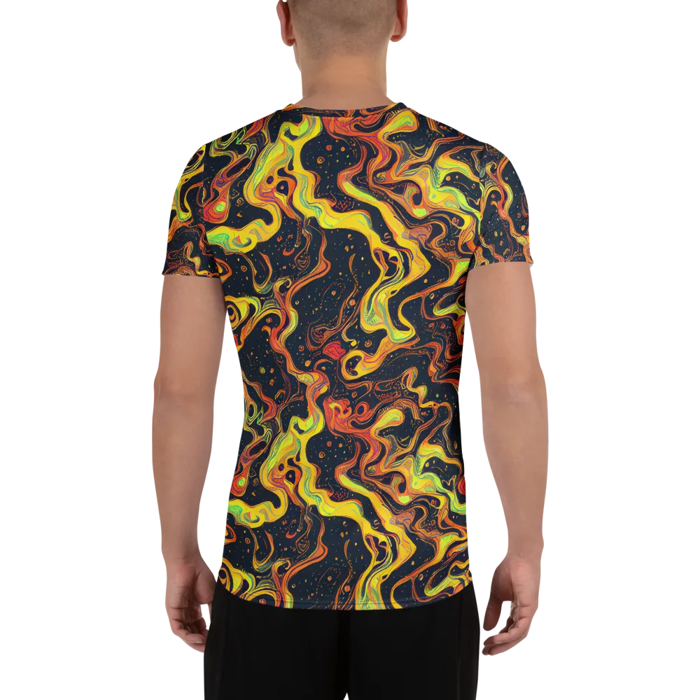 Afterdark Swirl on Men's Athletic T-Shirt — Back