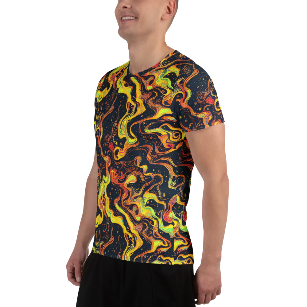 Afterdark Swirl on Men's Athletic T-Shirt — Left