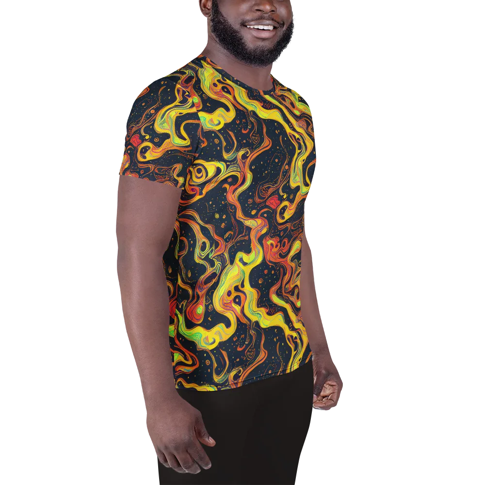 Afterdark Swirl on Men's Athletic T-Shirt — Right
