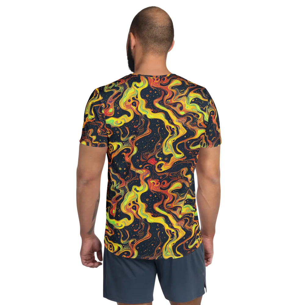 Afterdark Swirl on Men's Athletic T-Shirt — Back