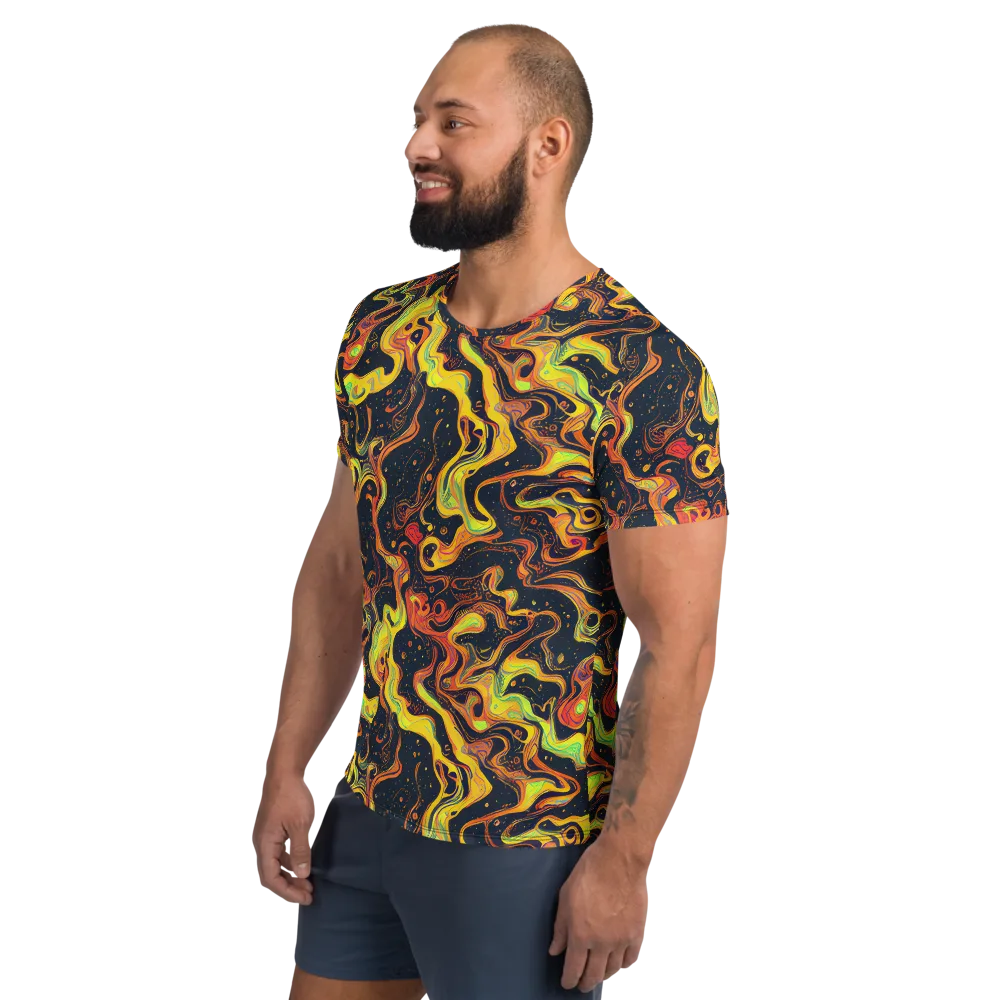 Afterdark Swirl on Men's Athletic T-Shirt — Left