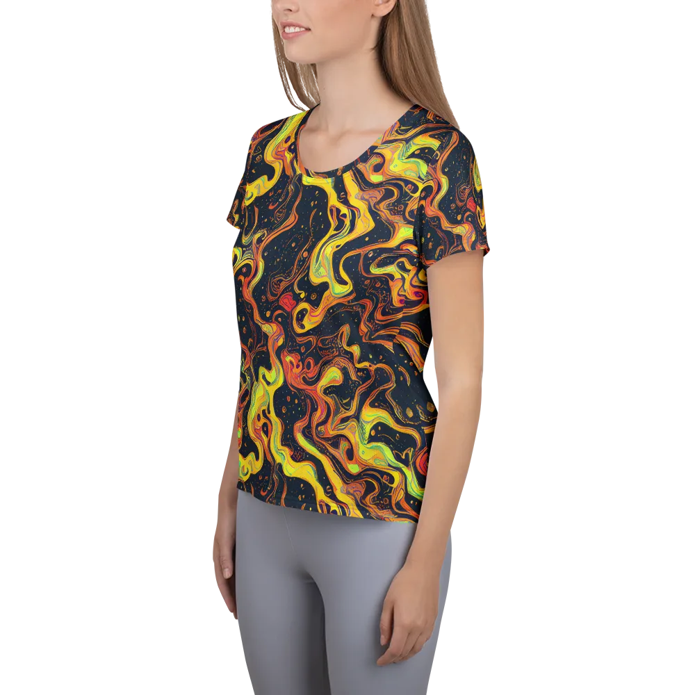 Afterdark Swirl on Women's Athletic T-Shirt — Left