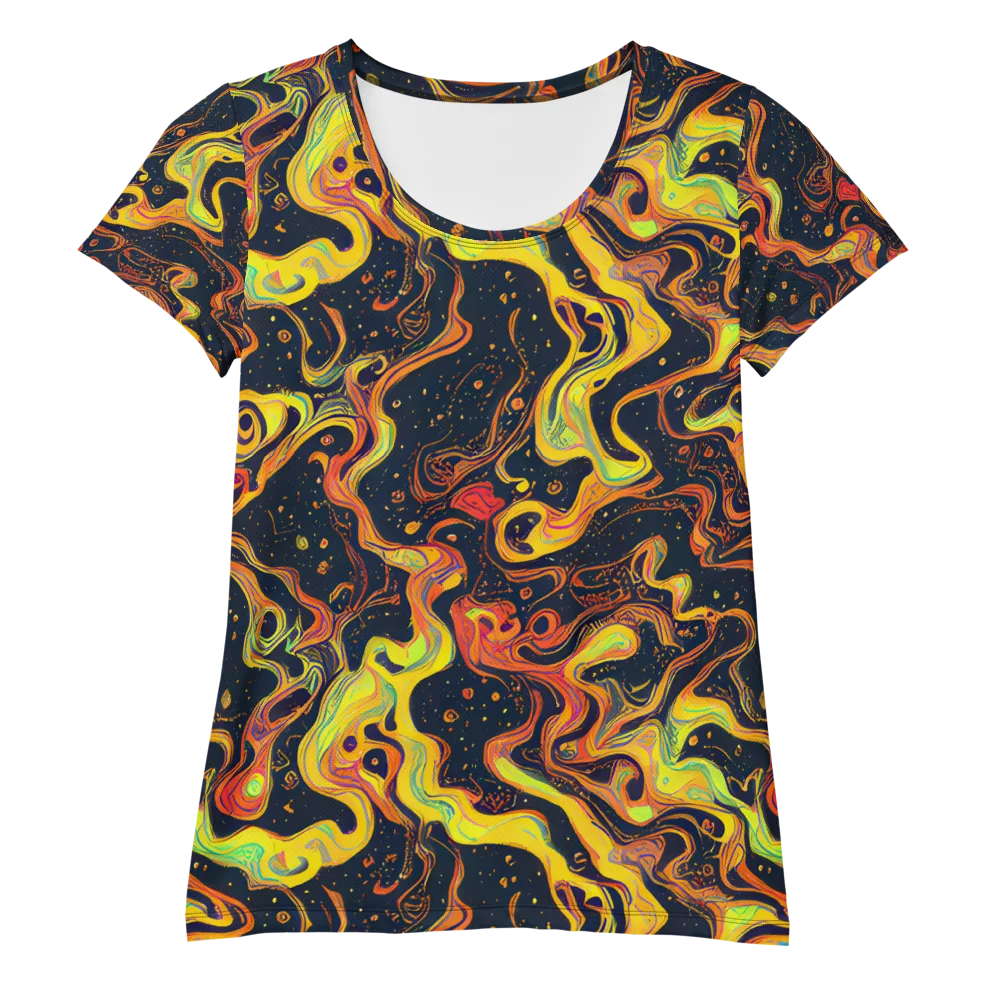 Afterdark Swirl on Women's Athletic T-Shirt — Front