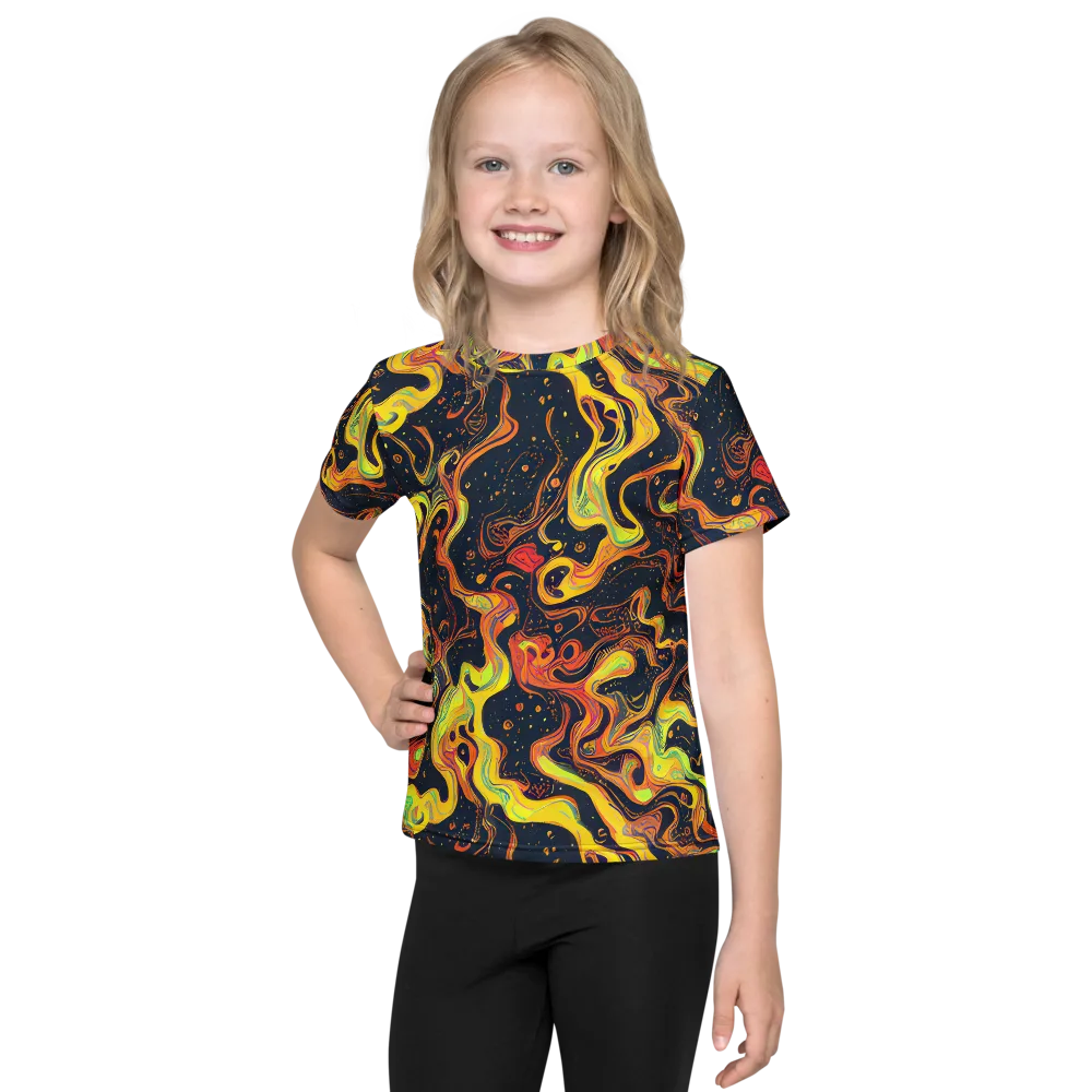 Afterdark Swirl on Kids Crew Neck T-Shirt — Front