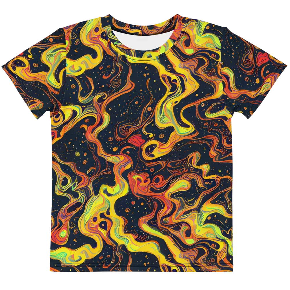 Afterdark Swirl on Kids Crew Neck T-Shirt — Front