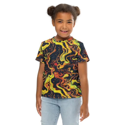 Afterdark Swirl on a Kids Crew Neck T-Shirt